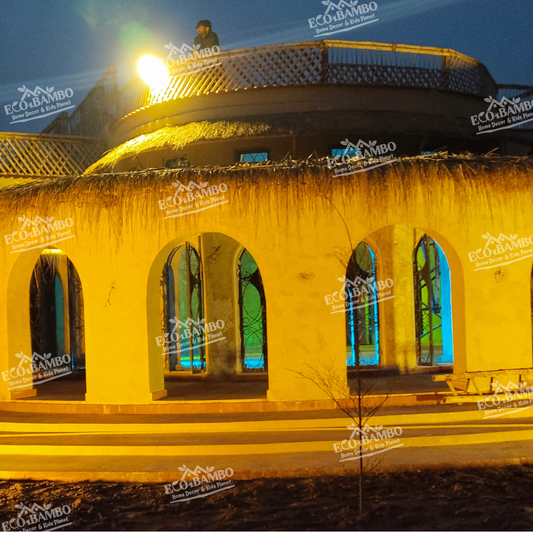 Eco Bamboo Farm House on Mud Structure | Organic Bamboo Home Design