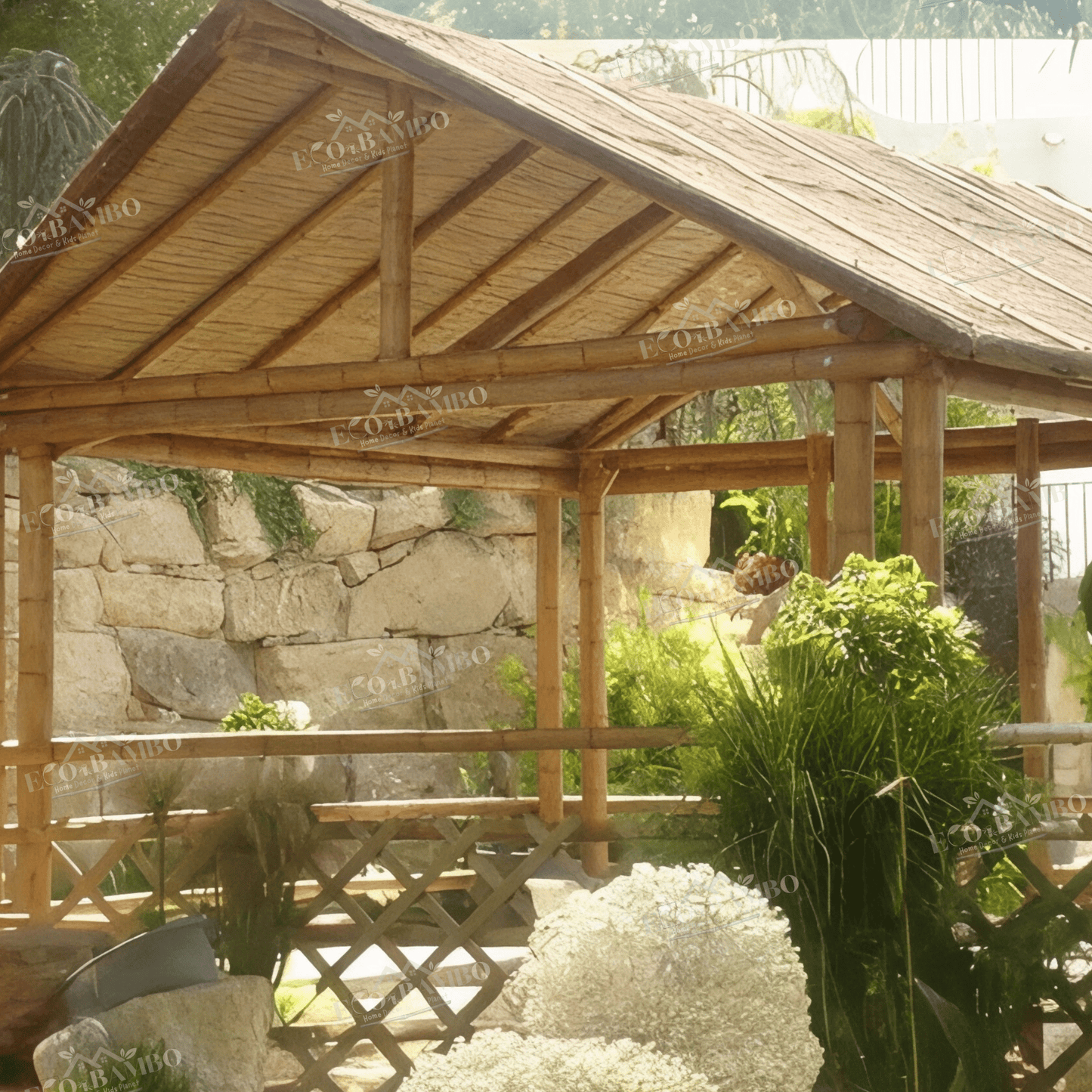 ECO BAMBO Bamboo Car Shade Eco-friendly bamboo advance car parking shade