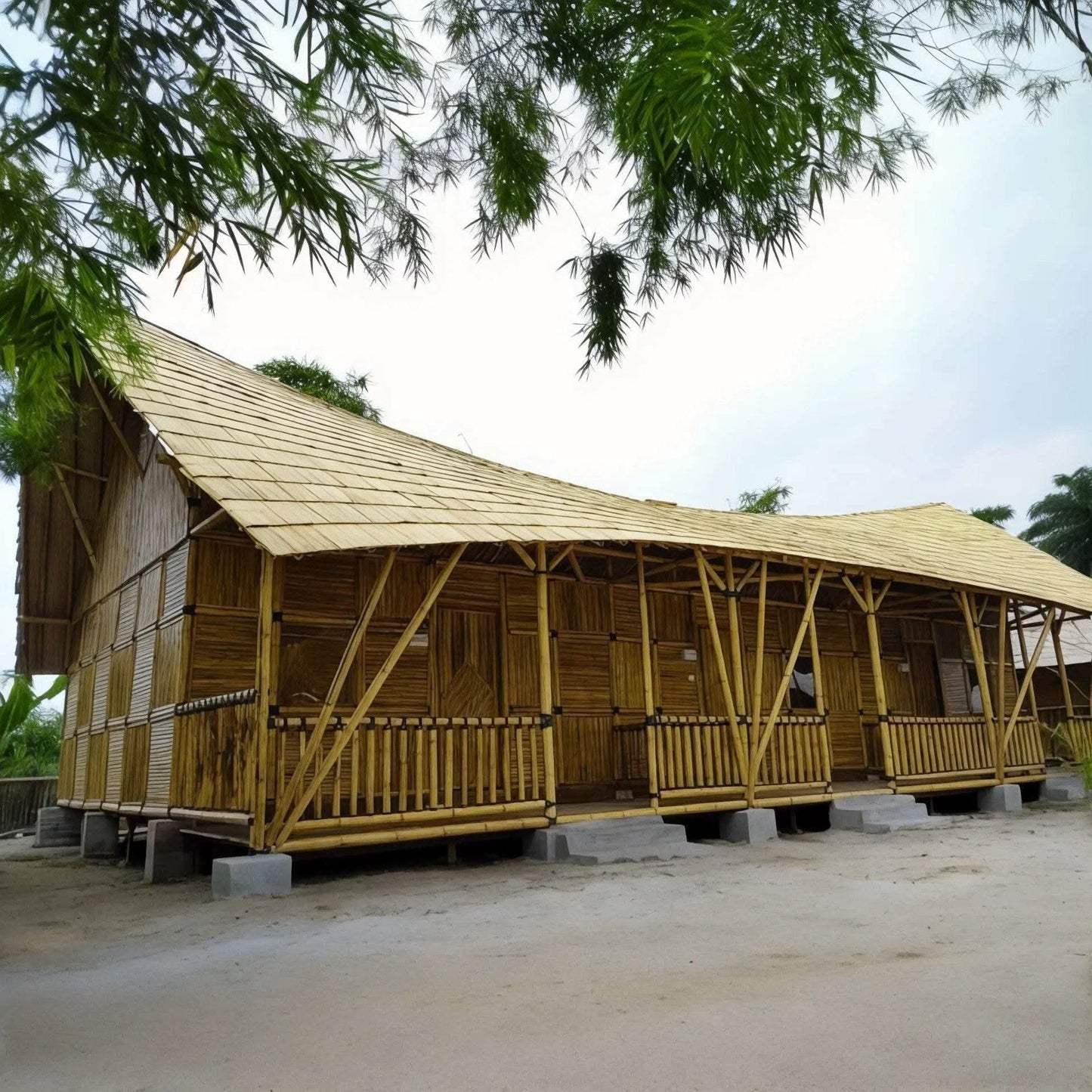 ECO BAMBO Bamboo House Budget-Friendly Bamboo Cottage for Outdoor Lovers