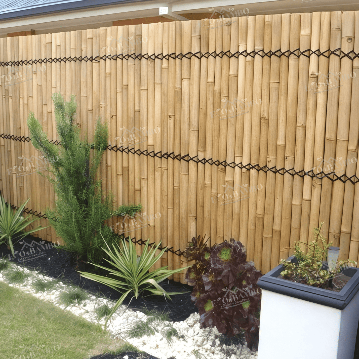 ECO BAMBO Bamboo Wall Handcrafted Bamboo Wall Accents for Elegant Living Spaces