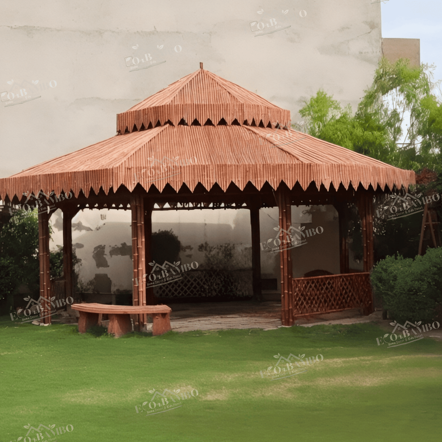 ECO BAMBO Canopy Spacious Bamboo Canopy with Multi-Purpose Use