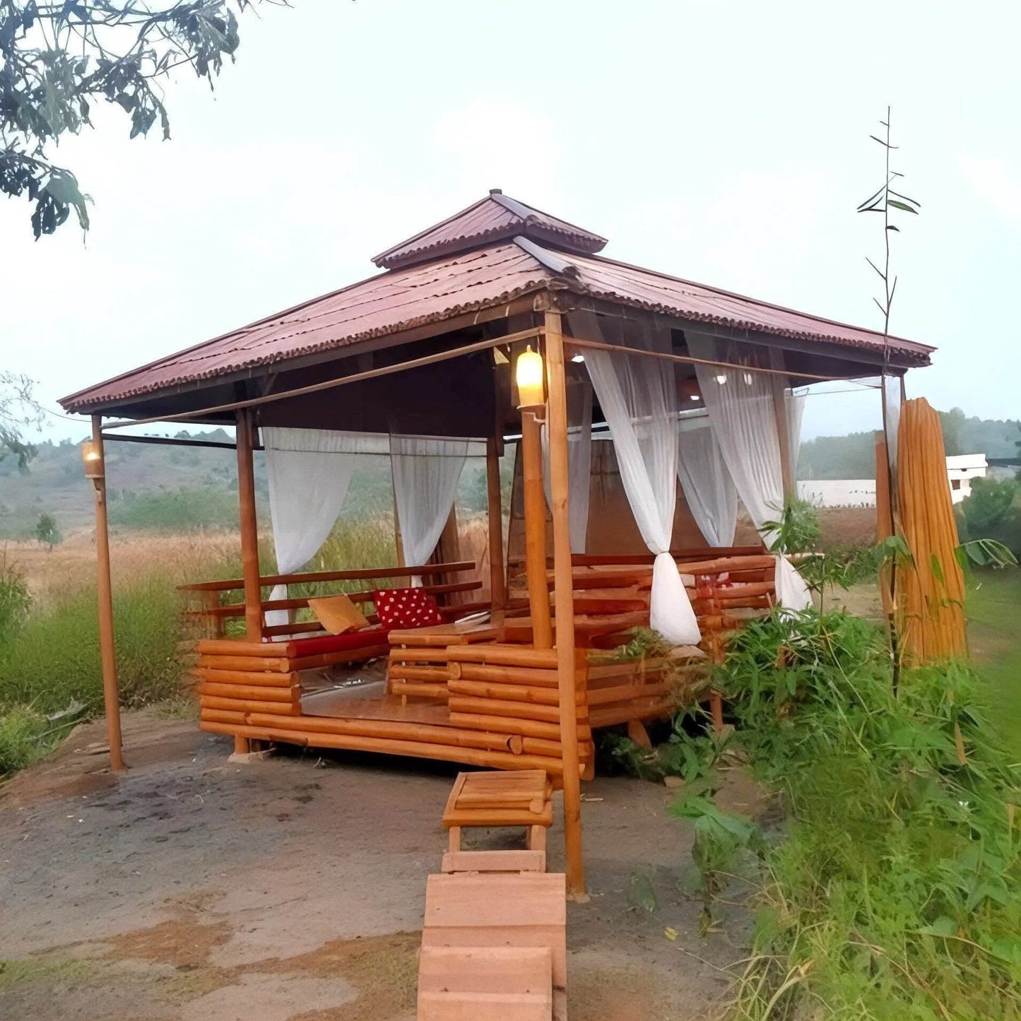 ECO BAMBO Gazebo Premium Bamboo Gazebo with Comfort and Style