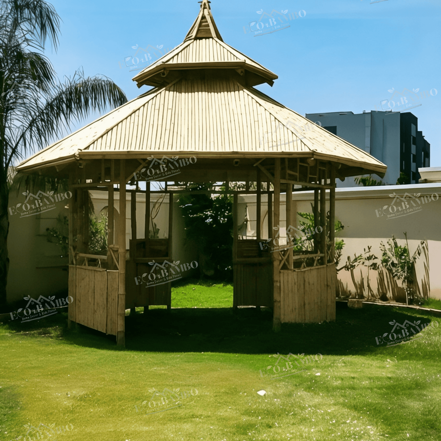 ECO BAMBO Gazebo Stylish Bamboo Gazebo for Outdoor Family Gatherings