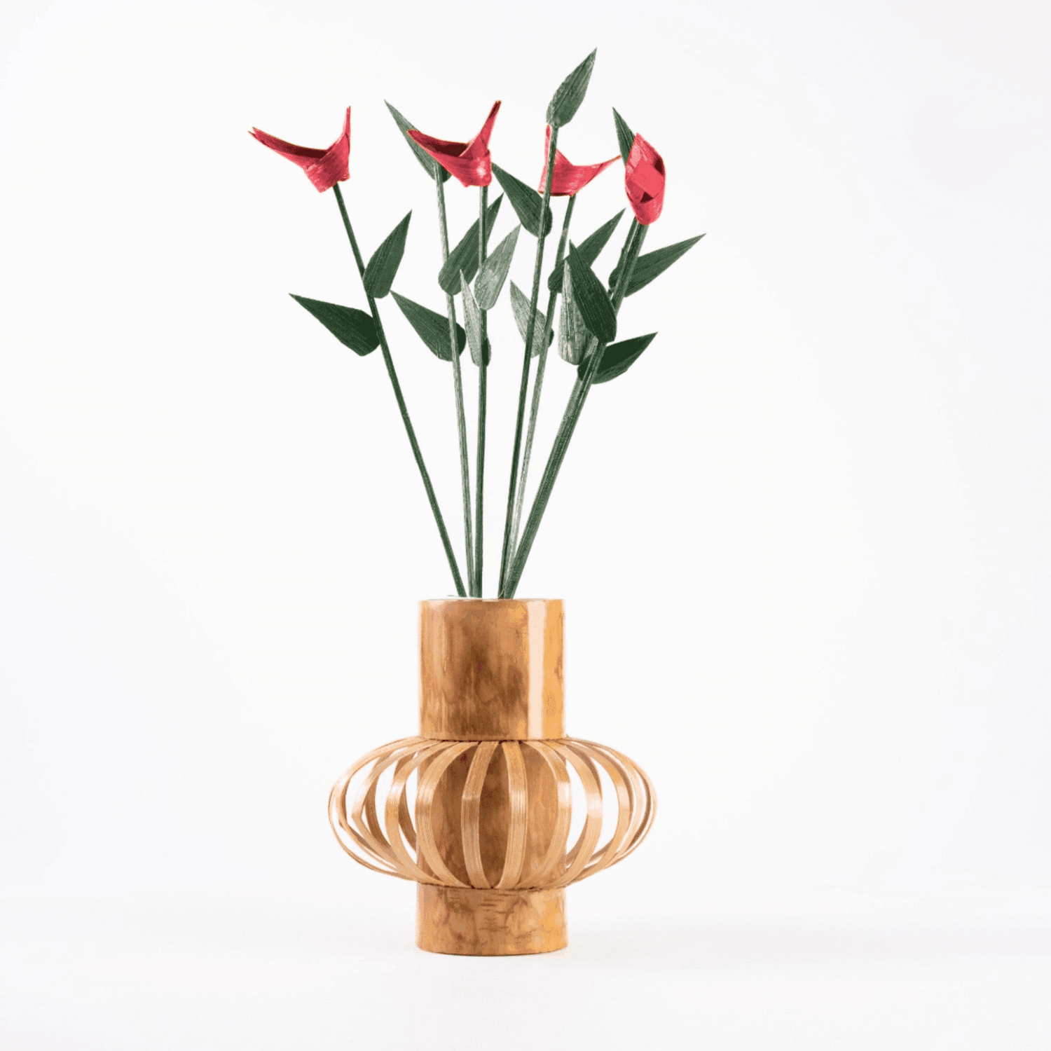 1. Modern Bamboo Hanging Wall Art & Standing Plant and Flower Pot Stylish Décor perfect for Home & Garden - ECO BAMBO