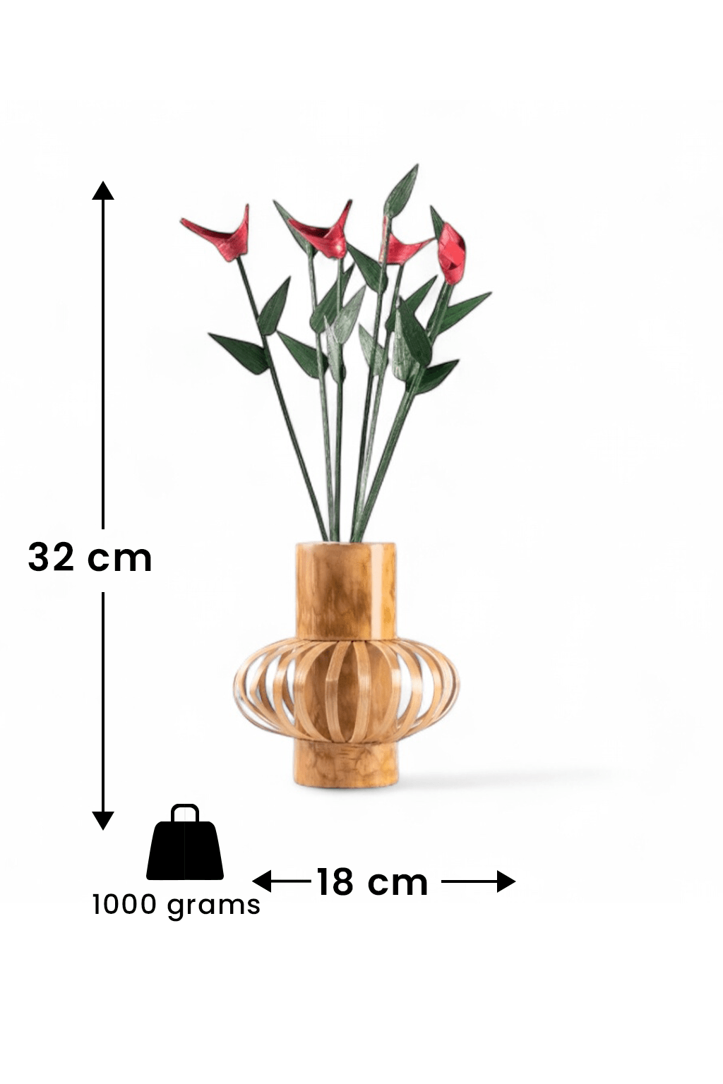 ECO BAMBO Bamboo Big Flower Pot Big Bamboo Household Standing Plant Pot – Perfect for Home & Garden