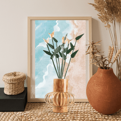 ECO BAMBO Bamboo Big Flower Pot Big Bamboo Household Standing Plant Pot – Perfect for Home & Garden