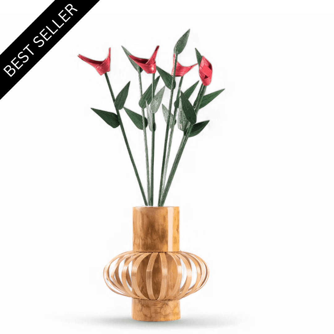 ECO BAMBO Bamboo Big Flower Pot Big Bamboo Household Standing Plant Pot – Perfect for Home & Garden