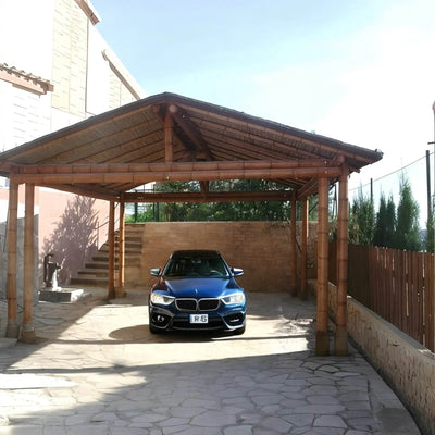Affordable Handmade Bamboo Parking Shade for patio Outdoor Spaces - ECO BAMBO