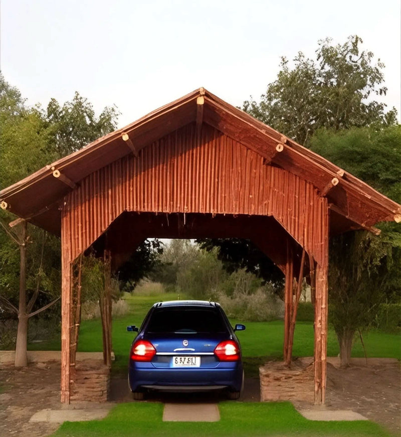 Handmade Bamboo Shade for Car Parking with 10-15 Years Lifespan - ECO BAMBO