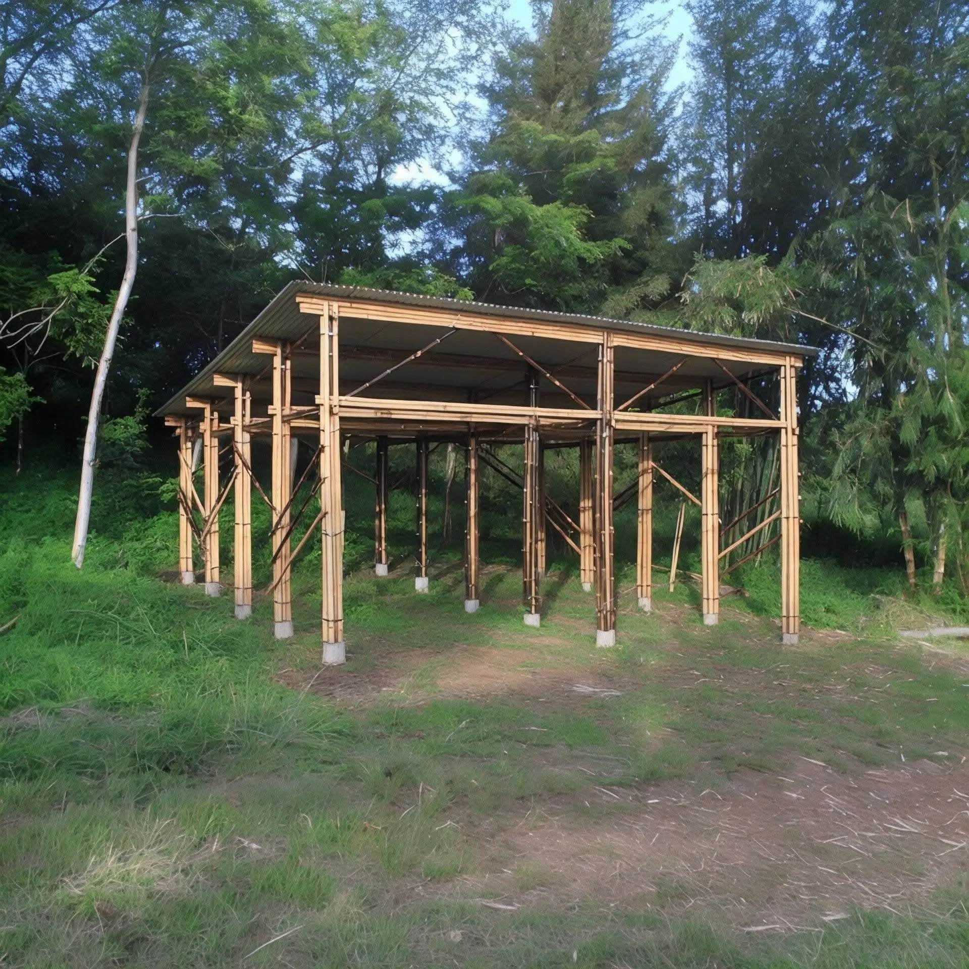 ECO BAMBO Bamboo Car Shade Natural Bamboo Parking Shade for backyard & Farmhouses