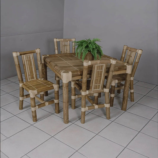 ECO BAMBO Bamboo Chairs Bamboo dining chairs and table – Durable aur Weather-Proof