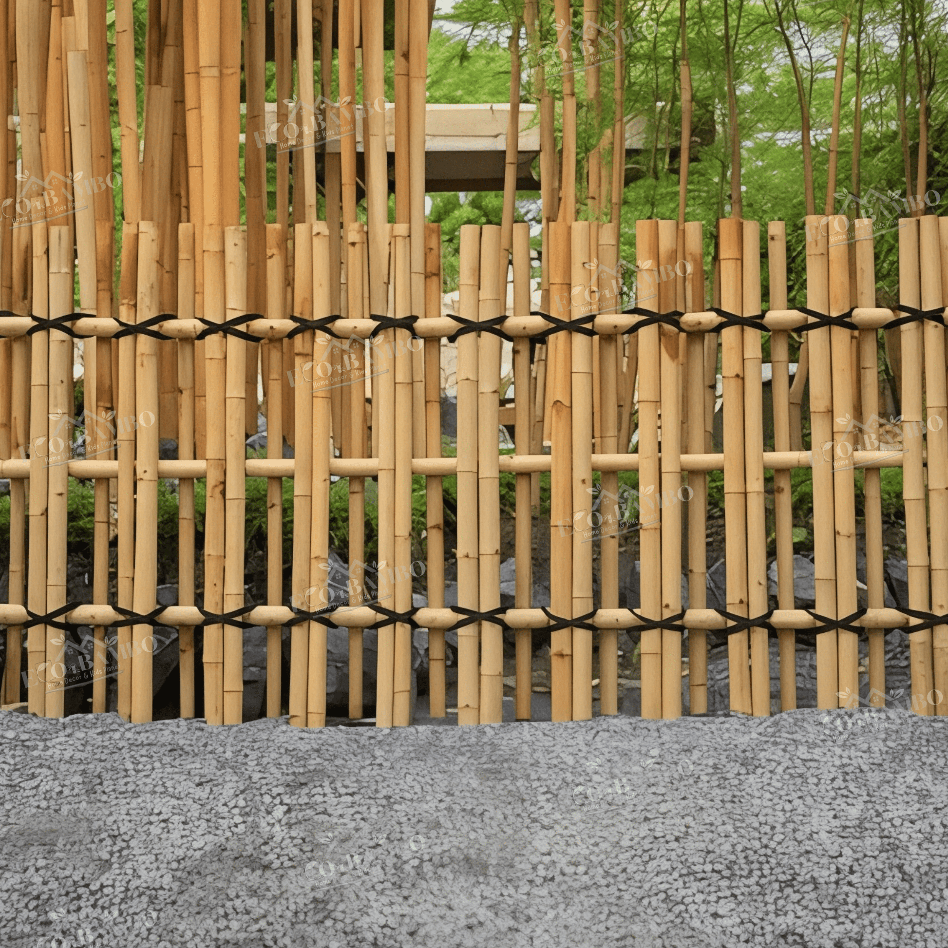 ECO BAMBO Bamboo Fence Bamboo Fence and beautifull boundaries for park and garden with Long-Term Durability