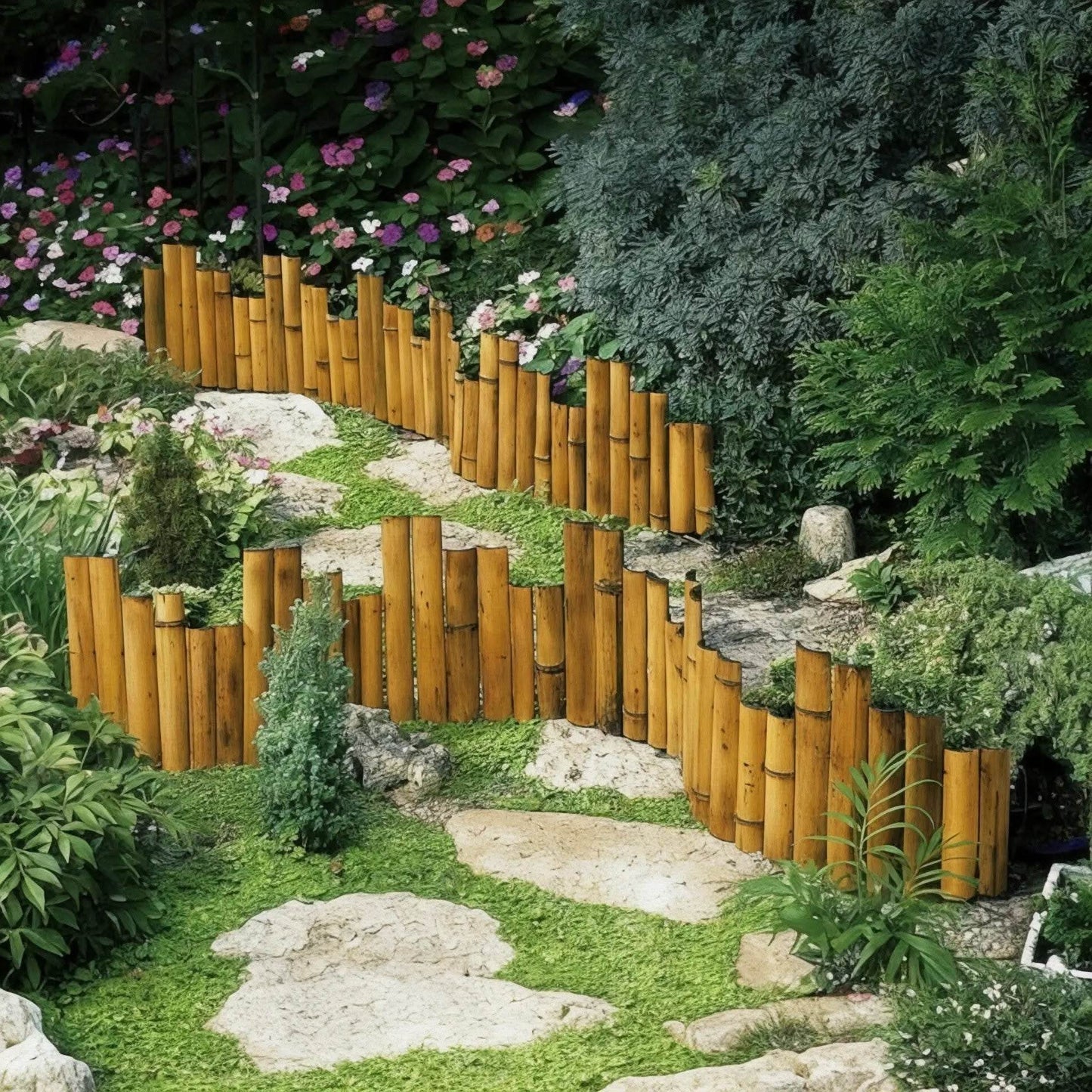 ECO BAMBO Bamboo Fence Handmade Bamboo Fence  for outdoor & garden perfect touch