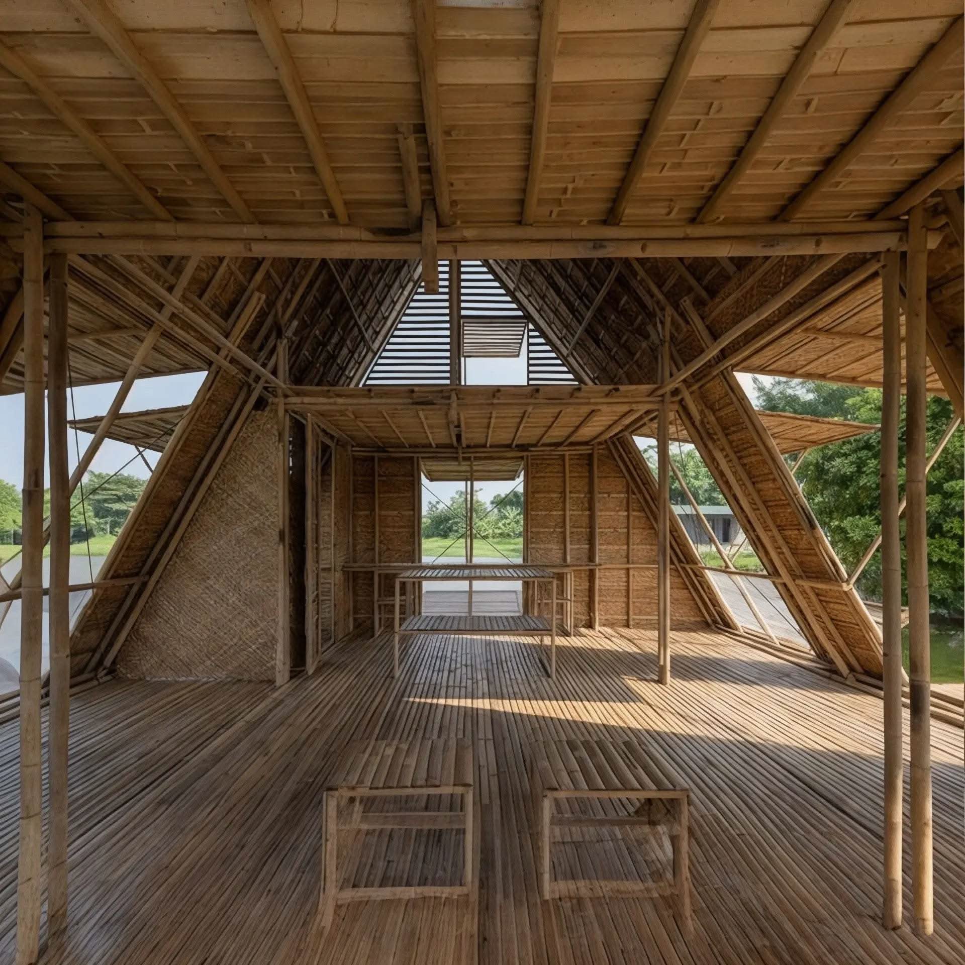 ECO BAMBO Bamboo House Bamboo Hut for Peaceful Outdoor Escapes