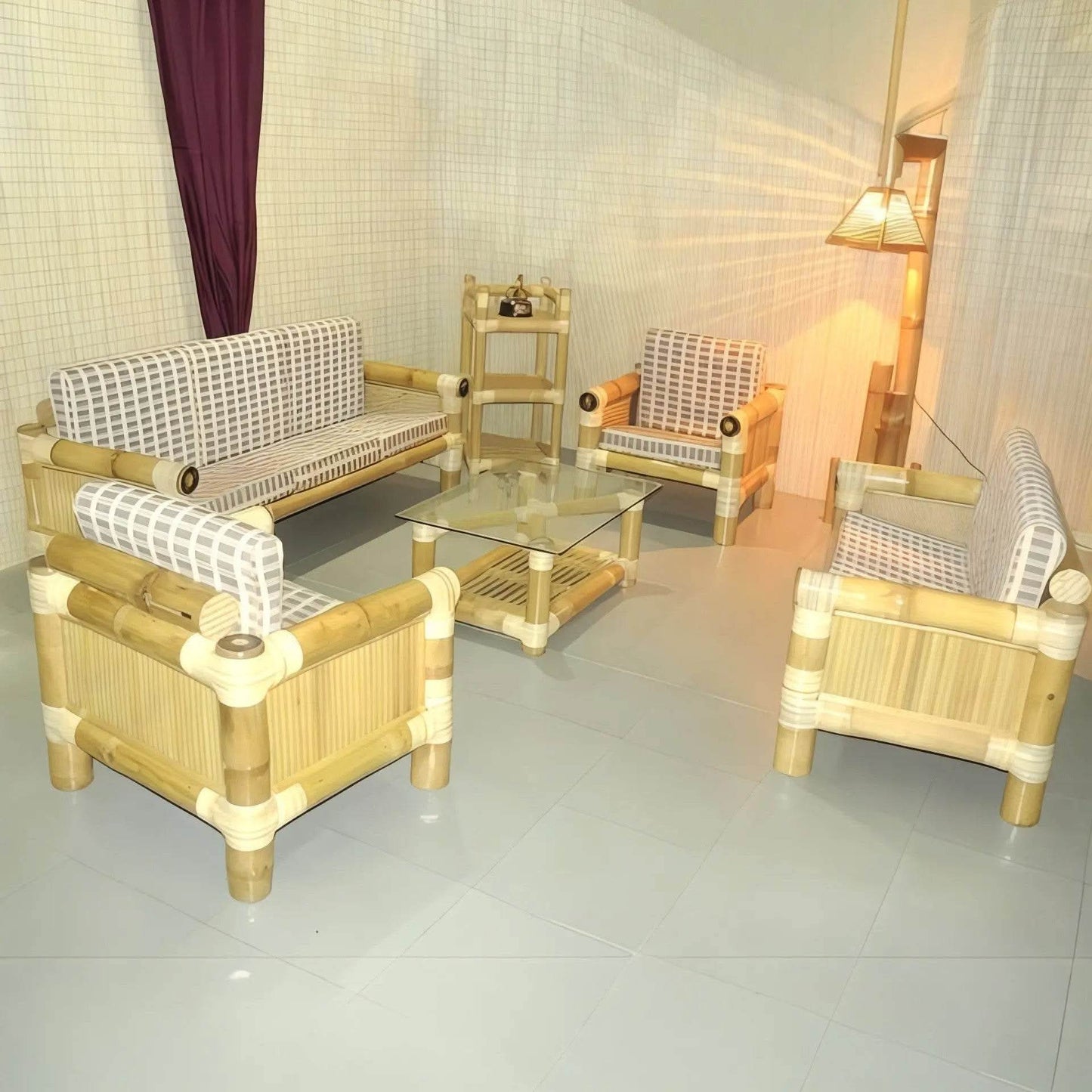 ECO BAMBO Bamboo Sofa Set Handcrafted Bamboo Sofa Jo Laye Rustic Charm