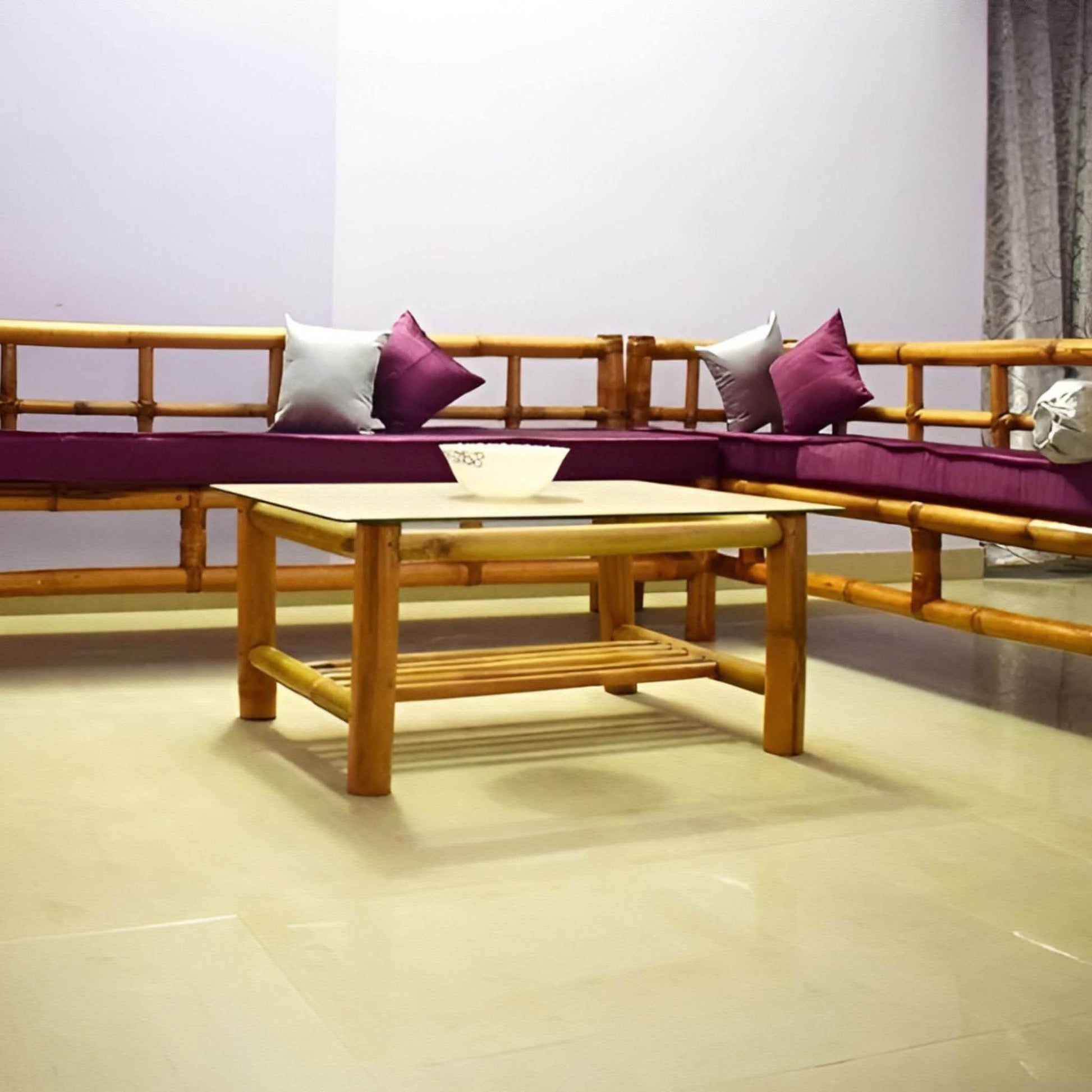 ECO BAMBO Bamboo Sofa Set Modern  Bamboo Sofa Set – Eco Elegance for Urban Living