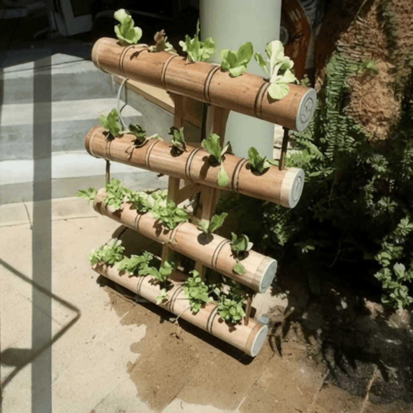 ECO BAMBO Bamboo Stand Multi-Level Bamboo Plant Pot Stands – Space-Saving