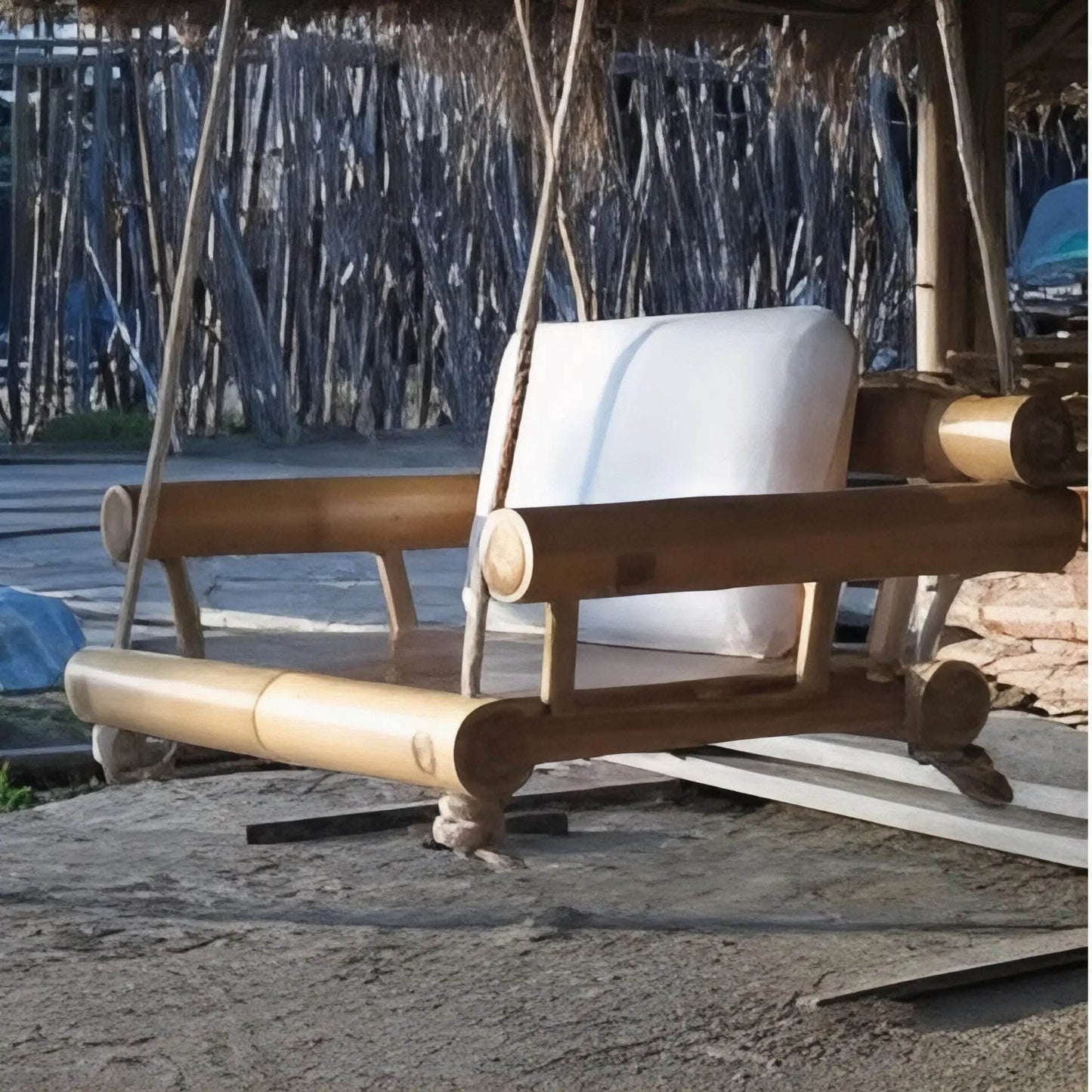 ECO BAMBO Bamboo swing Stylish Bamboo Swing chair for Kids Play Area