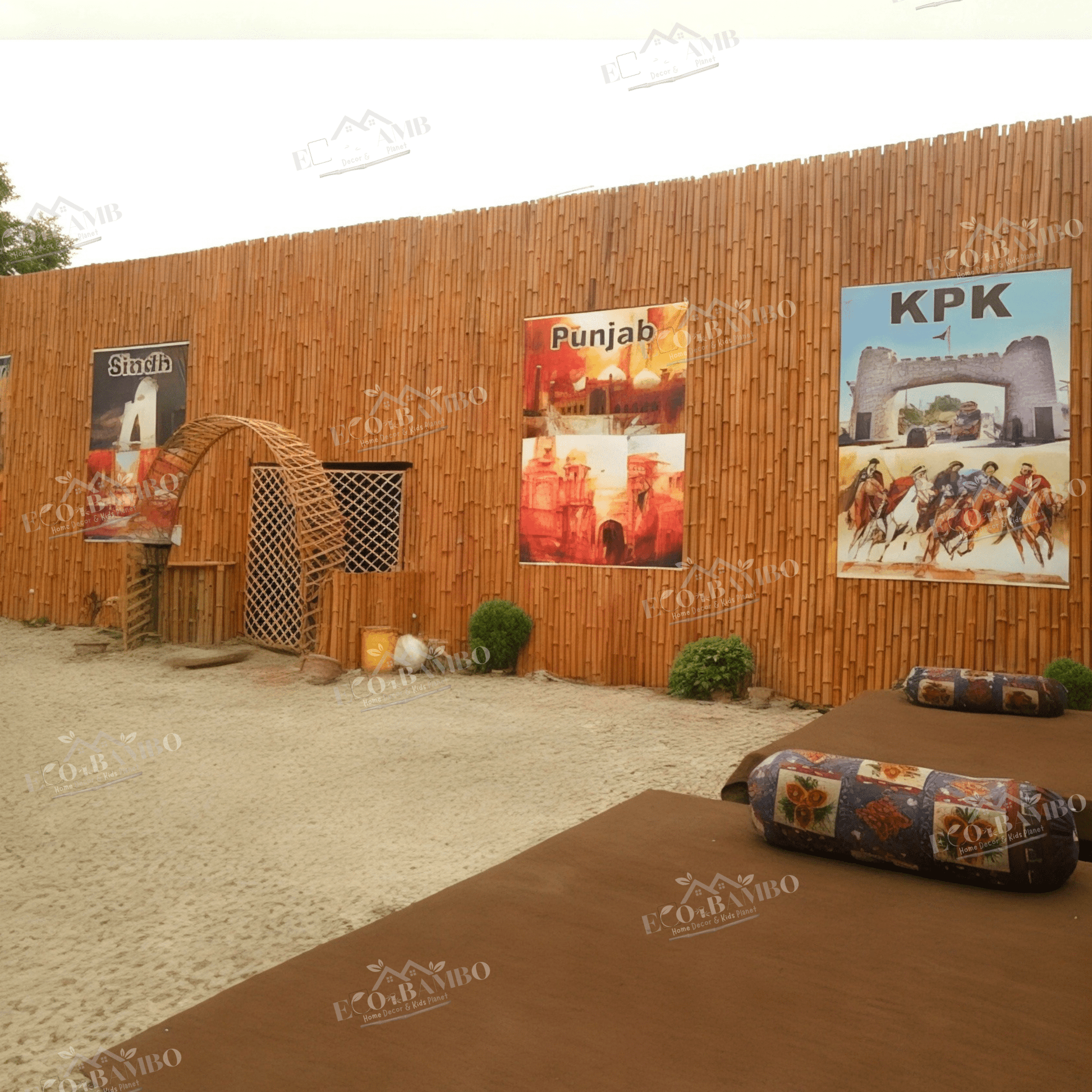 ECO BAMBO Bamboo Wall Bamboo Wall Panels for Villas with Long-Term Durability and Treatment