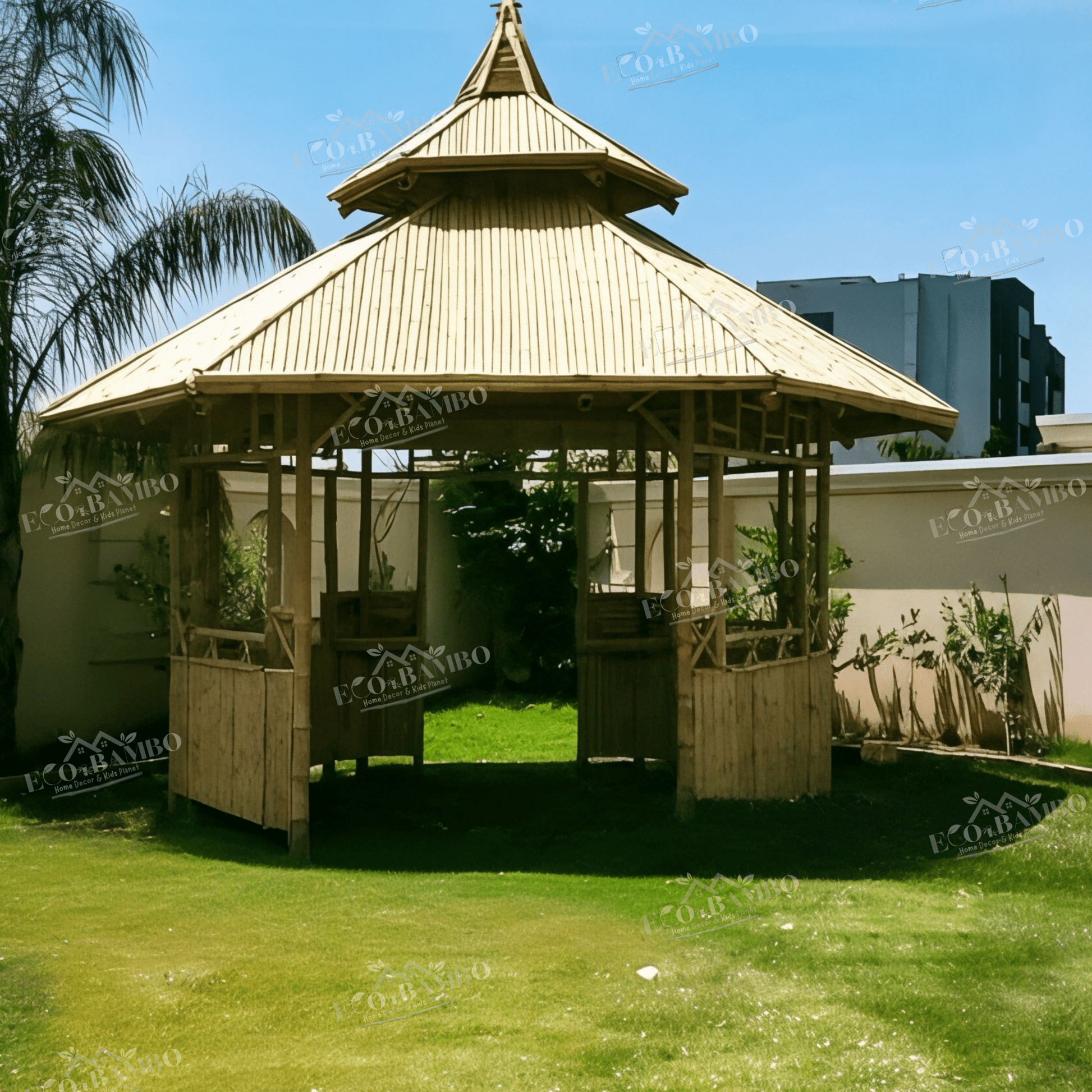 ECO BAMBO Gazebo Stylish Bamboo Gazebo for Outdoor Family Gatherings
