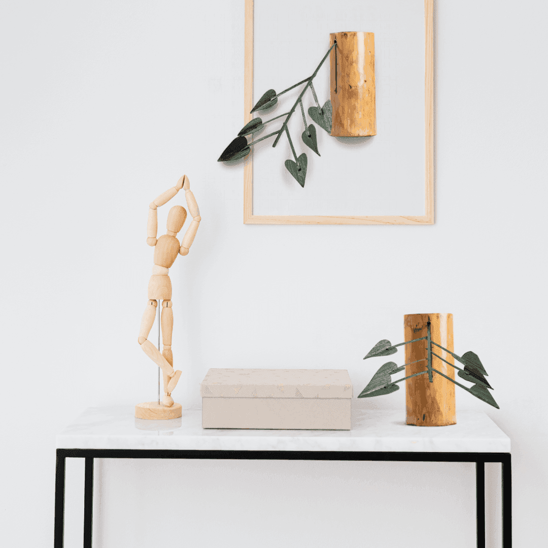 ECO BAMBO Small Bamboo Hanging Wall Small Bamboo Hanging with Stand – Stylish Home Wall Art Décor