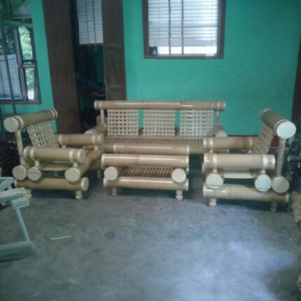 Traditional Bamboo Sofa Set – Rustic Charm, Handcrafted Style