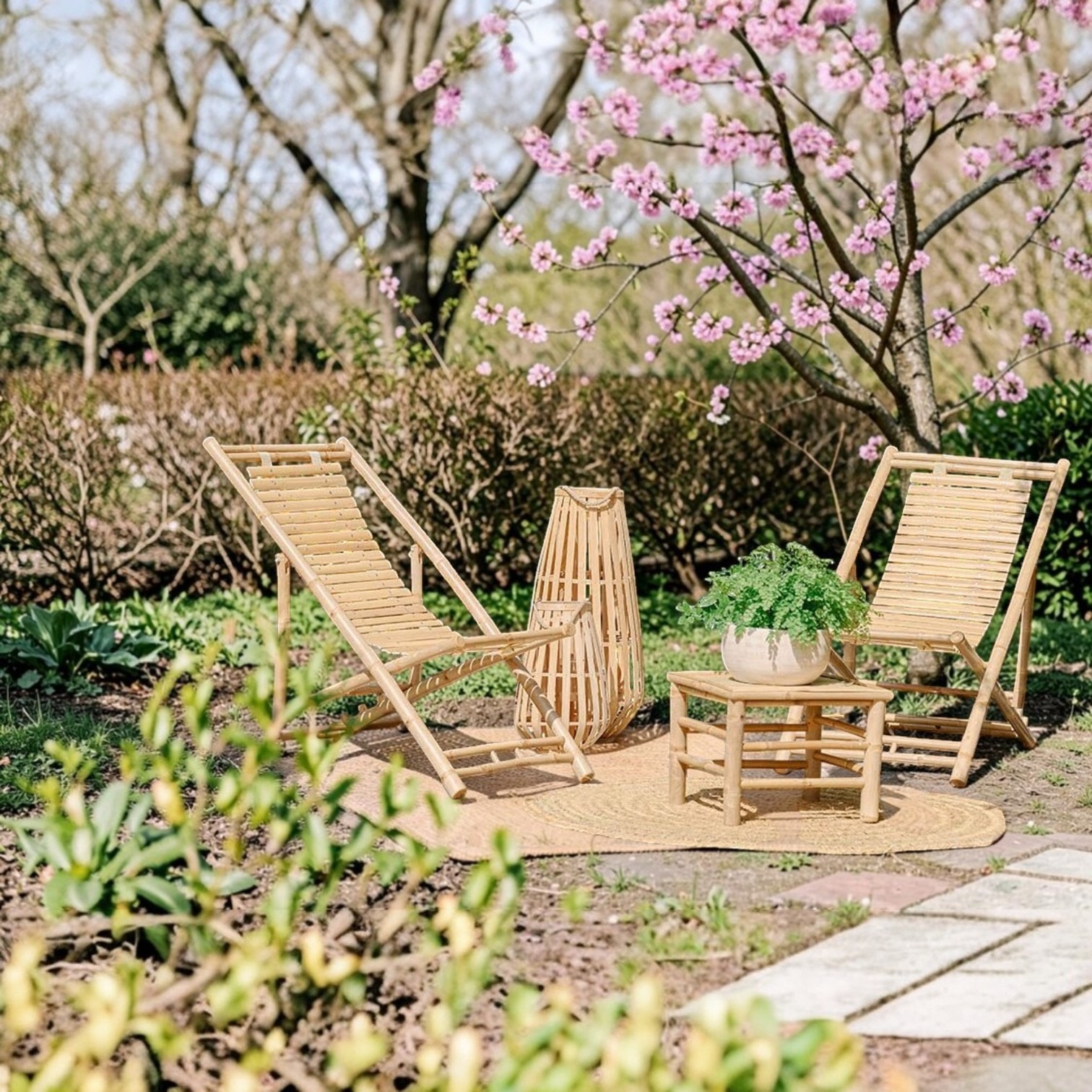 Bamboo chairs 