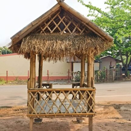 Handcrafted Bamboo Umbrella Canopy for Stylish Outdoor Comfort