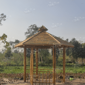 Stylish roof bamboo gazebo with elegant design