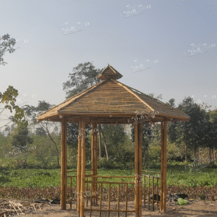 Stylish roof bamboo gazebo with elegant design