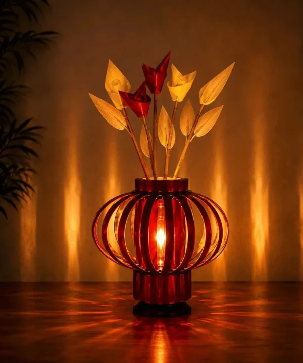 Product-10-Handcrafted Small Bamboo Flower Vase Lamp _ Decorative Small Table Lamp with Bamboo Flowers - Eco bam_result